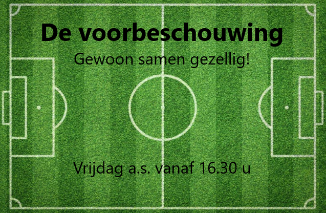 De Voorbeschouwing, a.s. vrijdag 21 november is het weer zover!