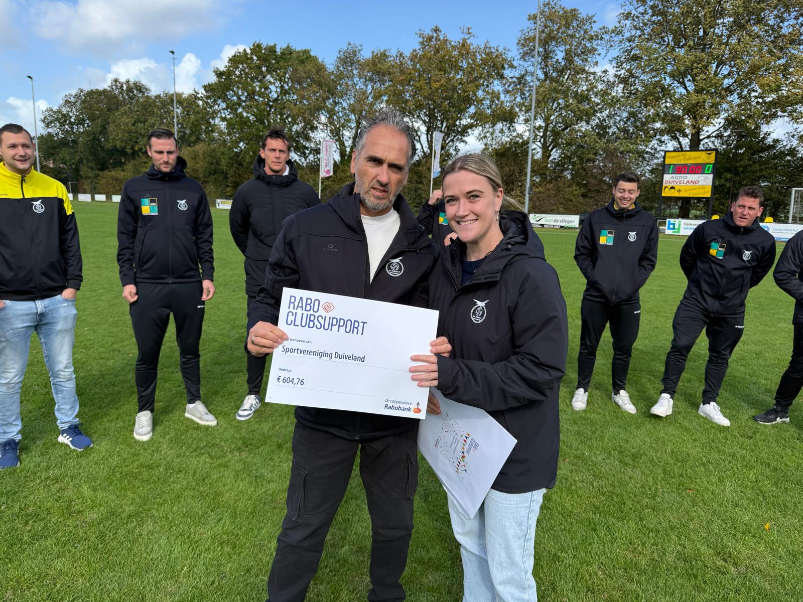 Mooi bedrag met dank aan Rabo Clubsupport