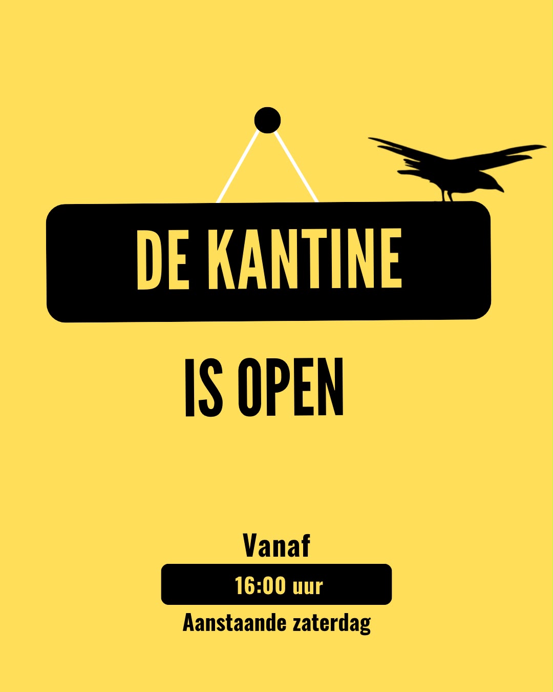 Kantine zaterdag 15/08 geopend vanaf 16:00!