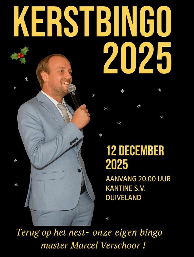 Nu inschrijven voor de Kerstbingo op 12 december!